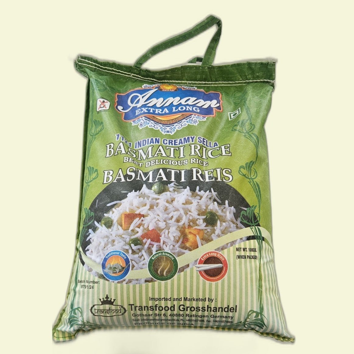 Basmati Rice 1121 Indian Creamy Sella 10kg