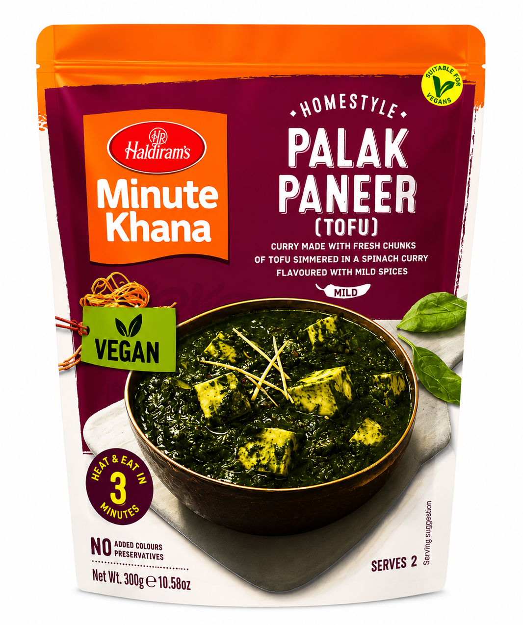Haldiram’s Minute Khana Palak Paneer (Tofu) – 300g