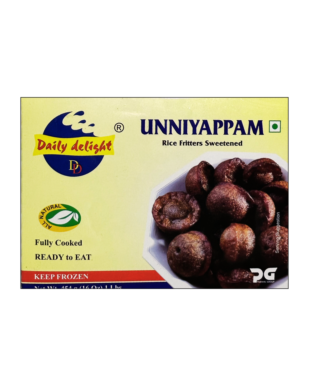 Unni Appam (Rice Fritters Sweetened) 454g