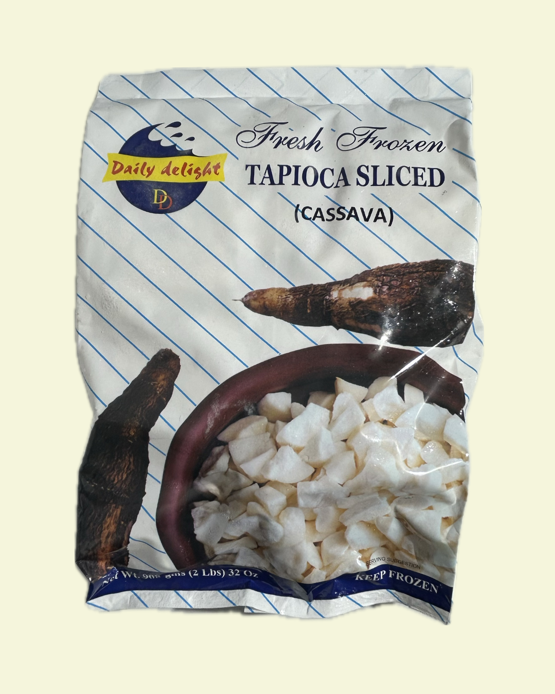 Fresh Tapioca (Cassava) Sliced 908g