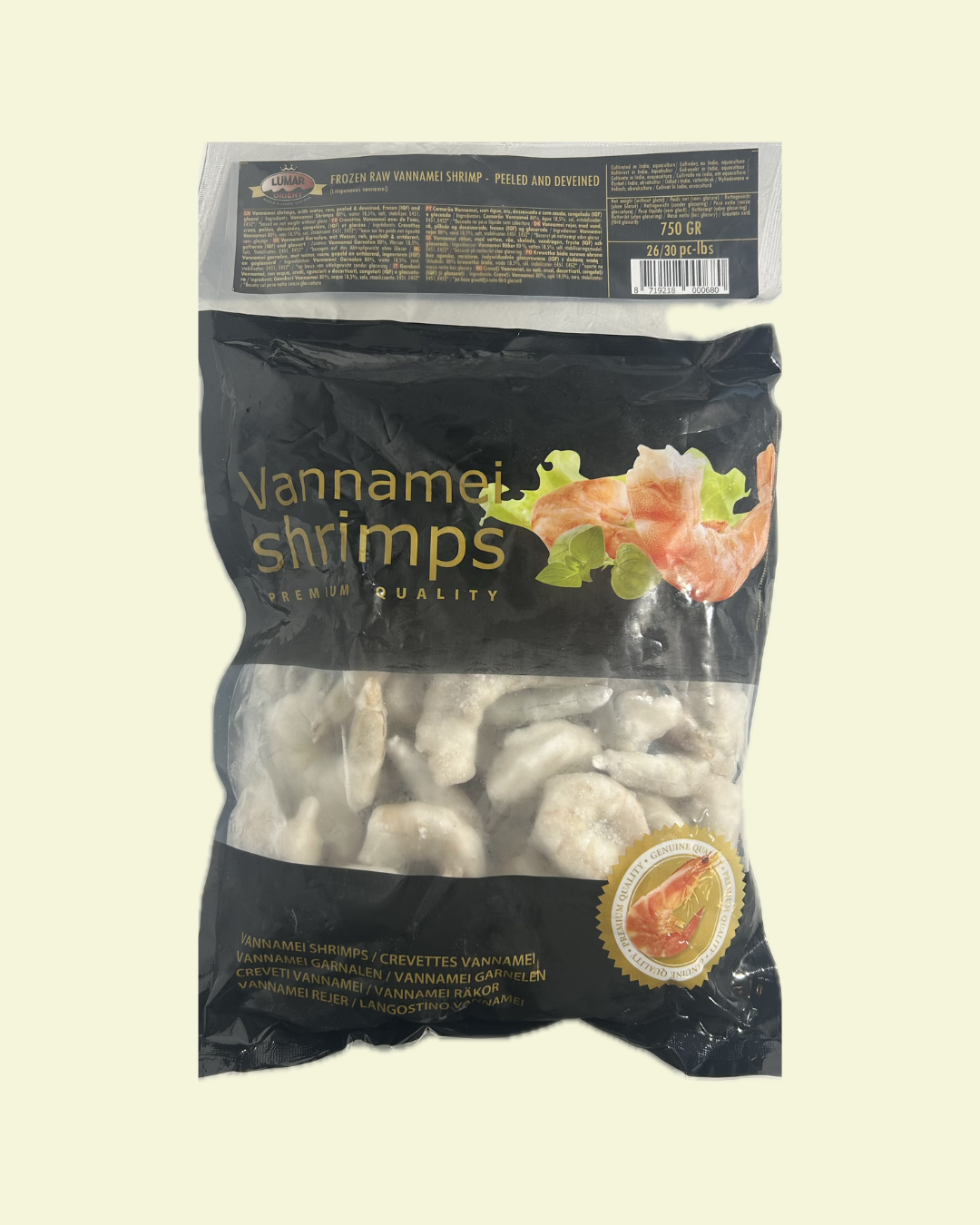 Vannamei Peeled & Deveined (26/30) 750g