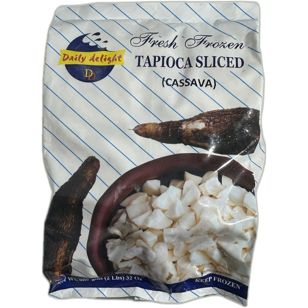 Fresh Tapioca (Cassava) Sliced 908g by Daily Delight - Indian grocery product