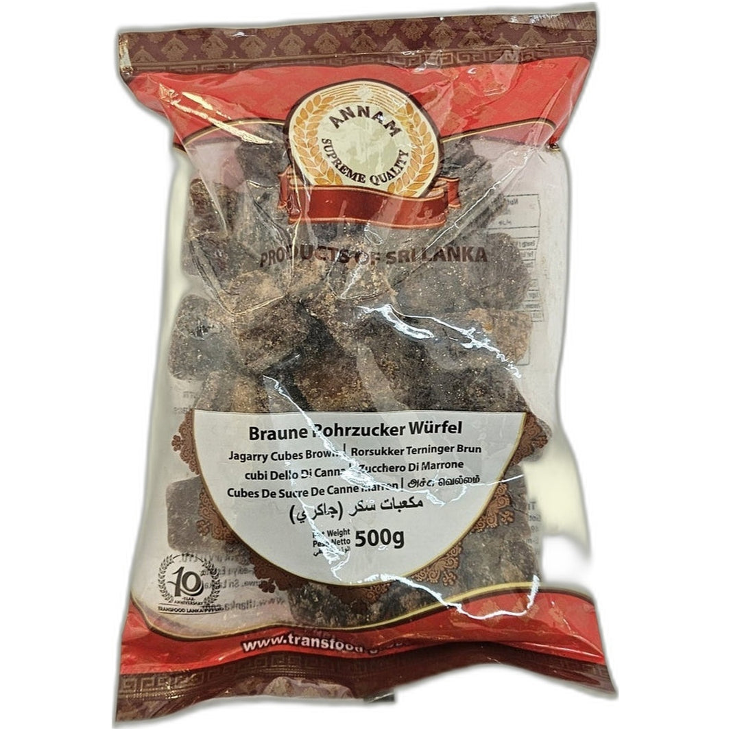 Brown Jaggery 500g by Annam - Indian grocery product