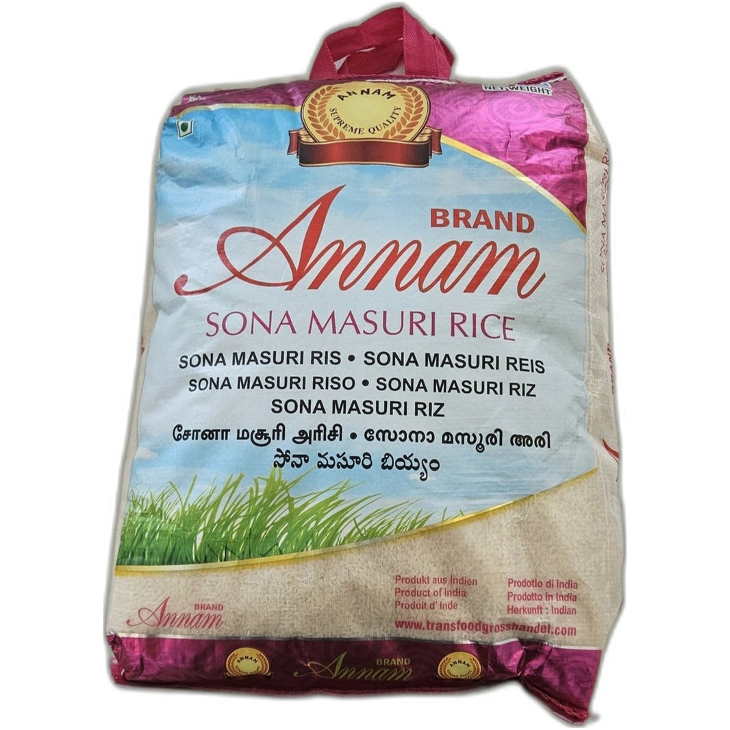 Sona Masoori rice 10kg bag - Medium grain South Indian rice