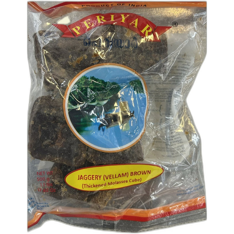 Periyar_Jaggery Brown Cubes 500g - Indian grocery product