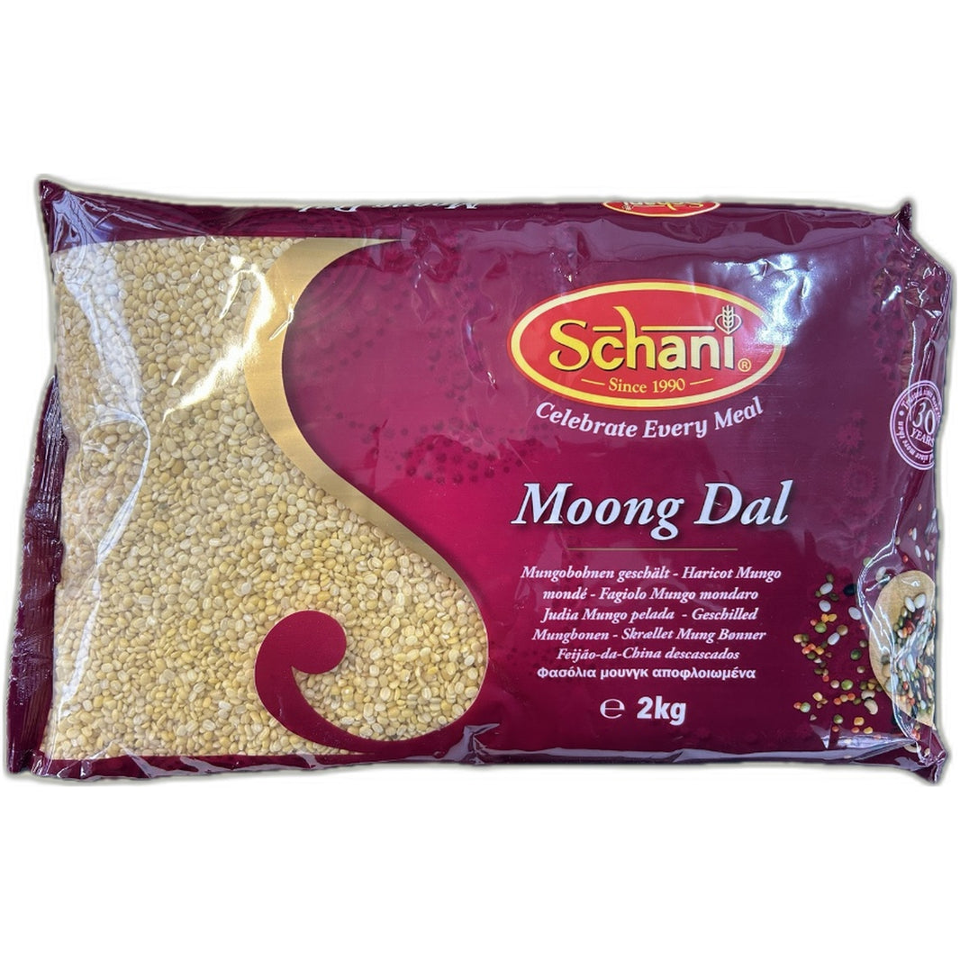 Moong Dal (split yellow lentils) 2kg - Protein-rich Indian lentils