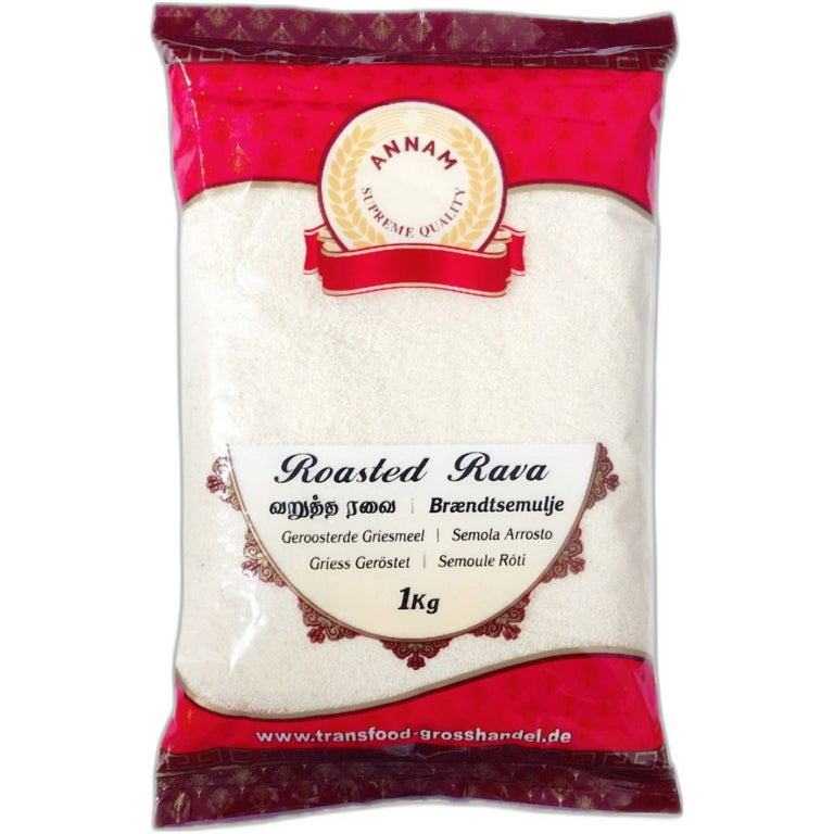 Roasted Rava (semolina) 1kg - Wheat semolina for upma and halwa