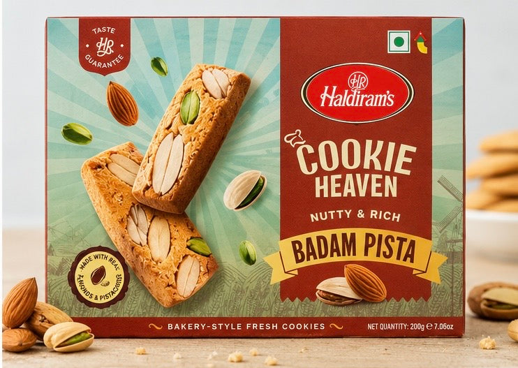 Haldiram’s Cookie Heaven Badam Pista Cookies