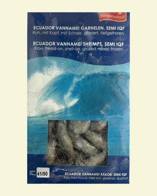 Vannamei Head-On Shell-On (41/50) 750g