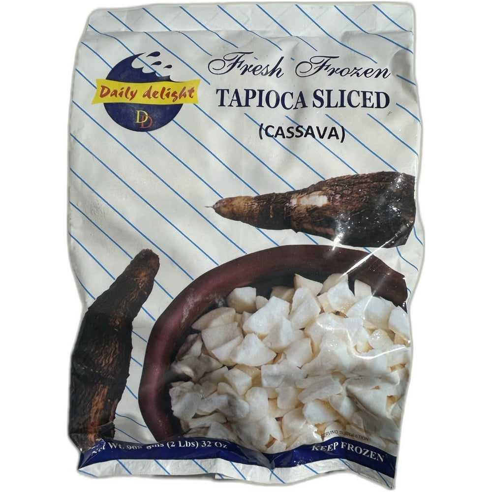 Fresh Tapioca (Cassava) Sliced 908g by Daily Delight - Indian grocery product