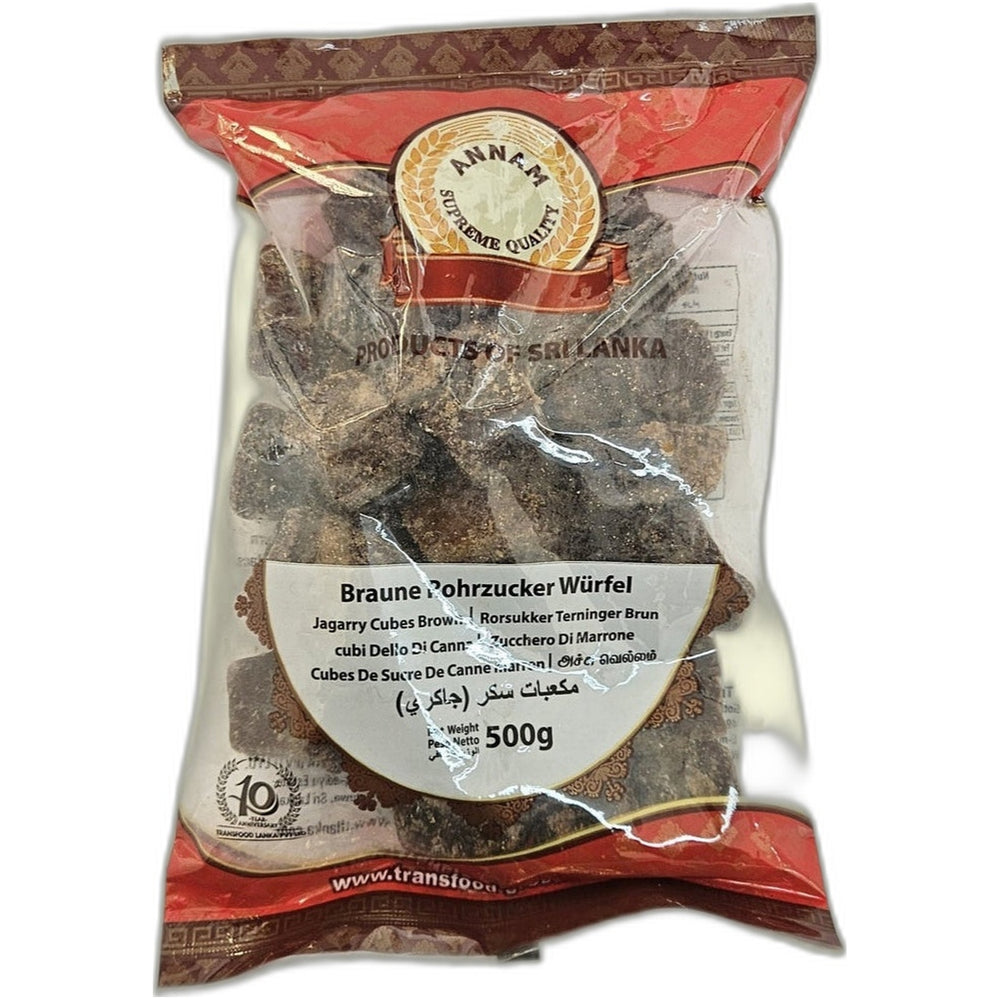 Brown Jaggery 500g by Annam - Indian grocery product