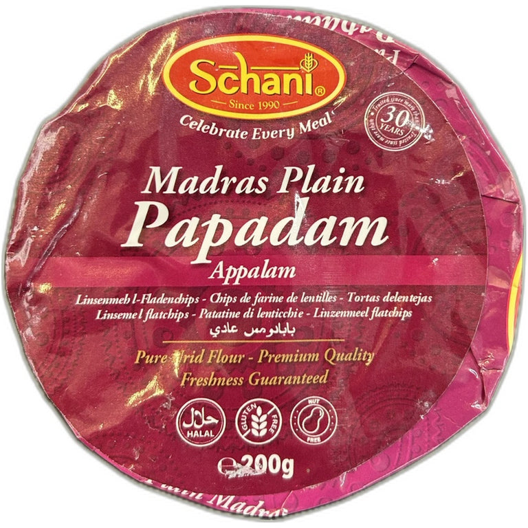 Madras Plain Pappadam  200g by SCHANI - Indian grocery product