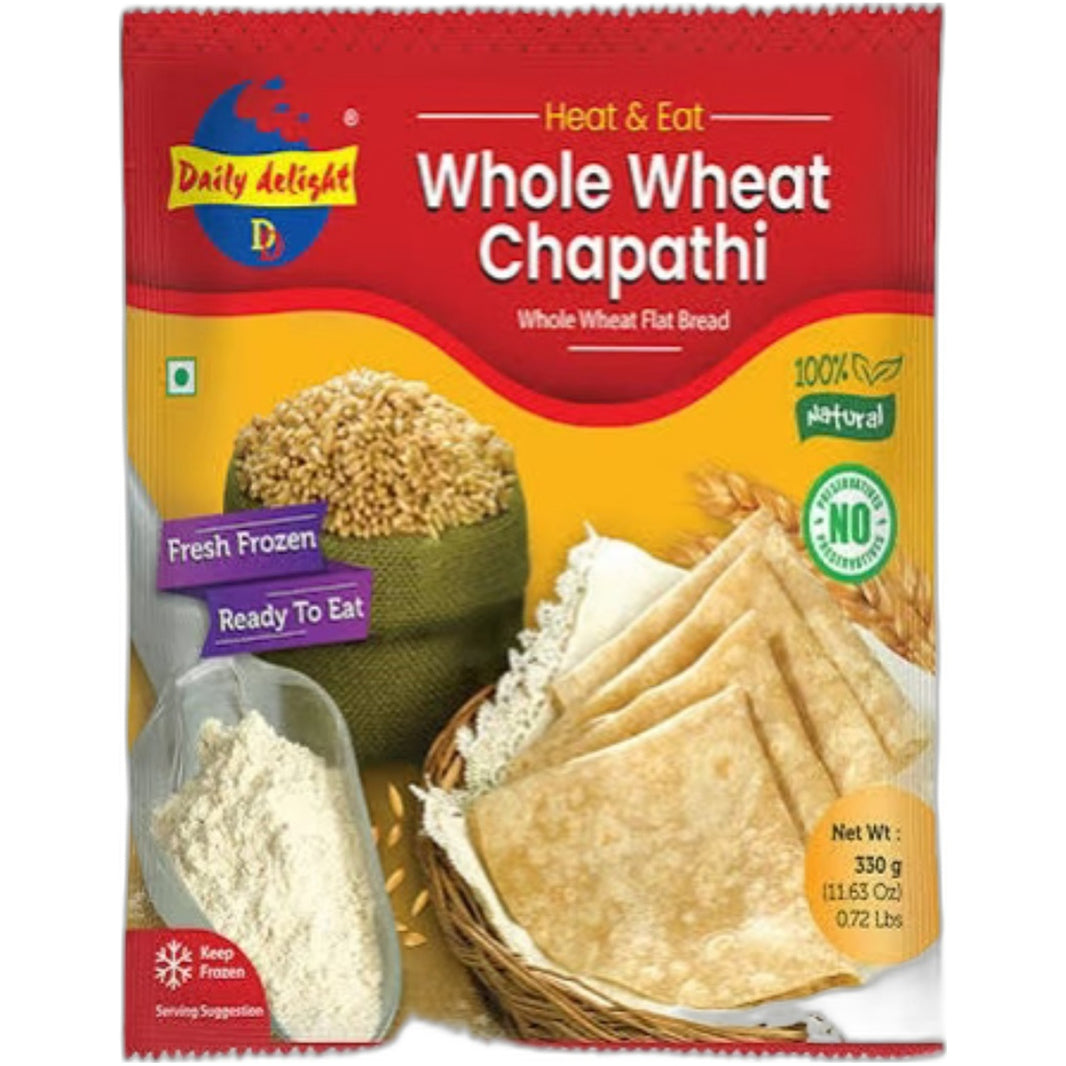Whole Wheat Chapathi 330g by Daily Delight - Indian grocery product