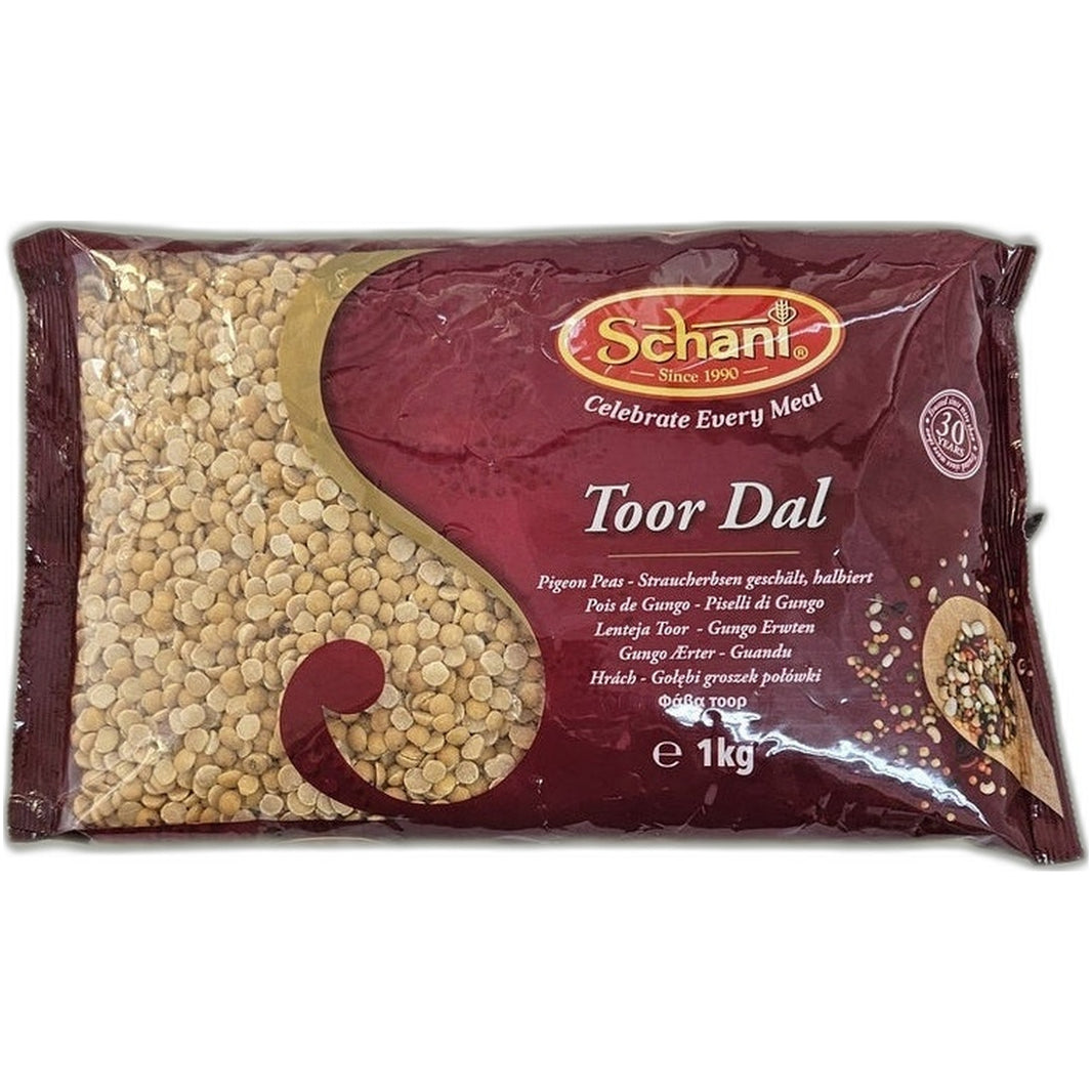 Toor Dal (pigeon peas) 1kg pack - Yellow lentils for dal tadka and sambar