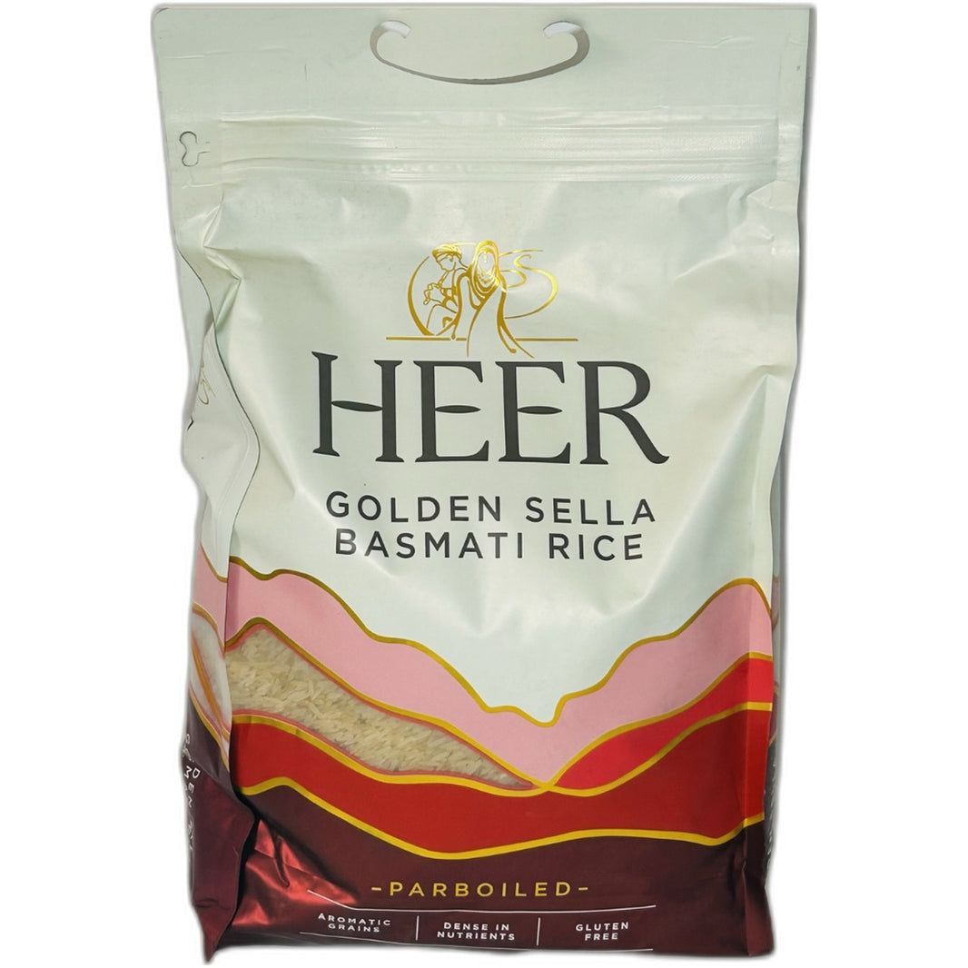 Golden Sella Basmati rice 5kg bag - Long grain aromatic Indian rice
