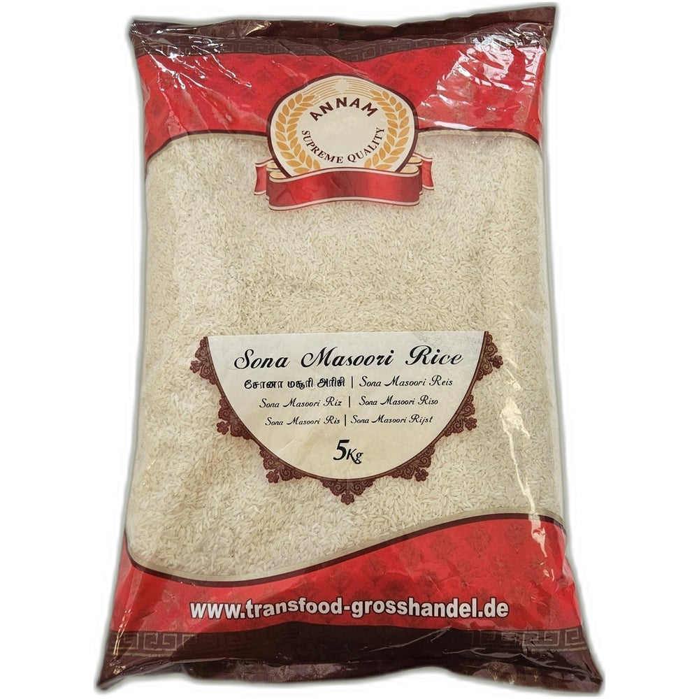 Sona Masoori rice 5kg bag - Medium grain South Indian rice