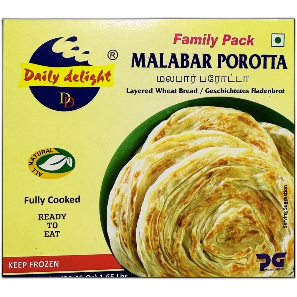 Malabar Parotta (10 pcs) 750g by Daily Delight - Indian grocery product